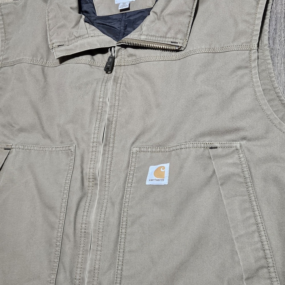 Carhartt Quick Duck Jefferson Mens 2xl Tall Vest Jacket Canyon Brown 101494-908 - Picture 4 of 12
